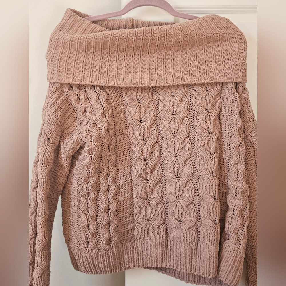 Mauve Cable Knit Sweater